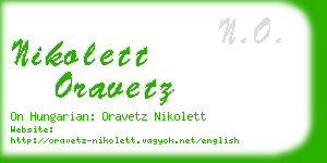 nikolett oravetz business card